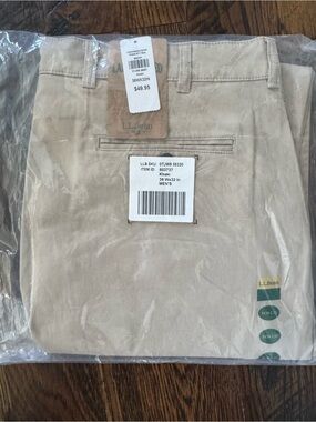 L.L. Bean Men's Khaki Chinos - Light Beige